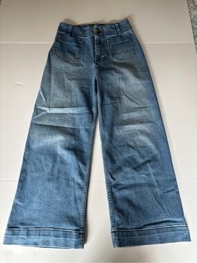 Pilcro and the Letterpress Light Blue High-Rise Wide-Leg Jeans - Size 27